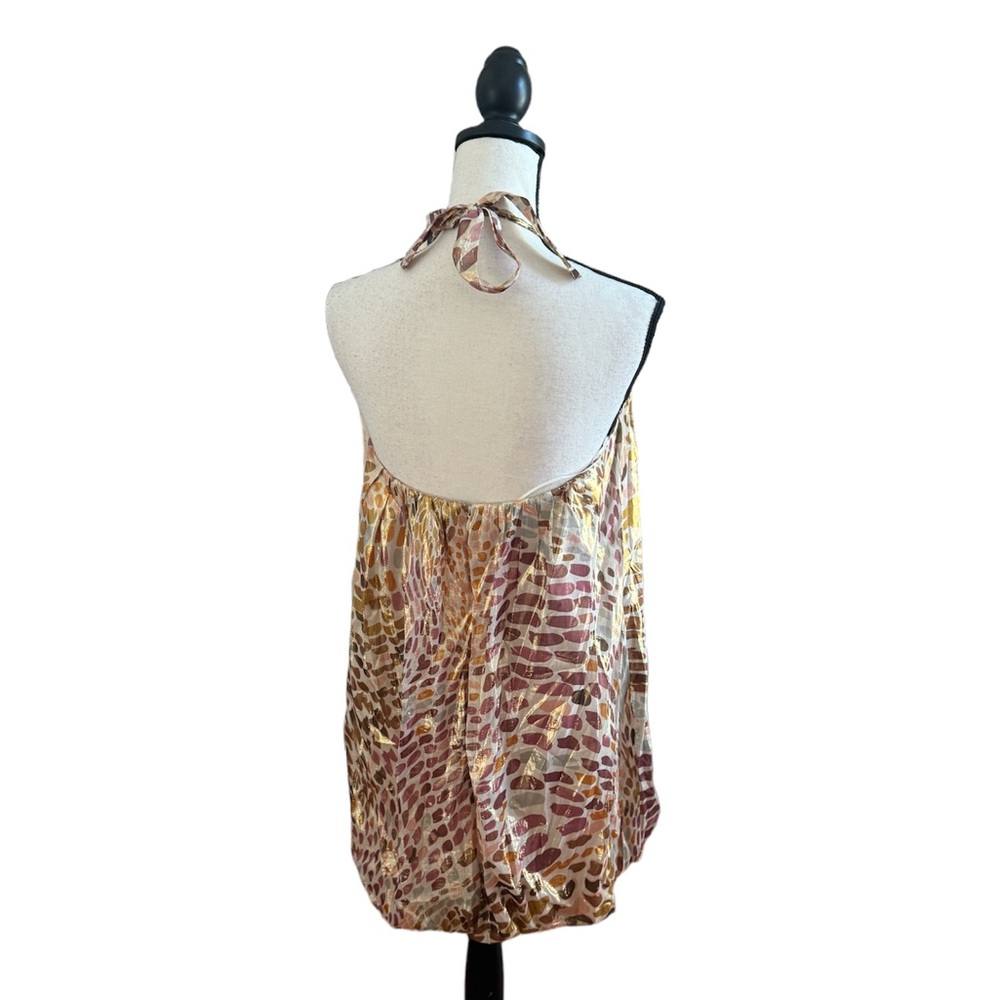 Halter Formal Iridescent Mini Dress - Picture 2 of 4